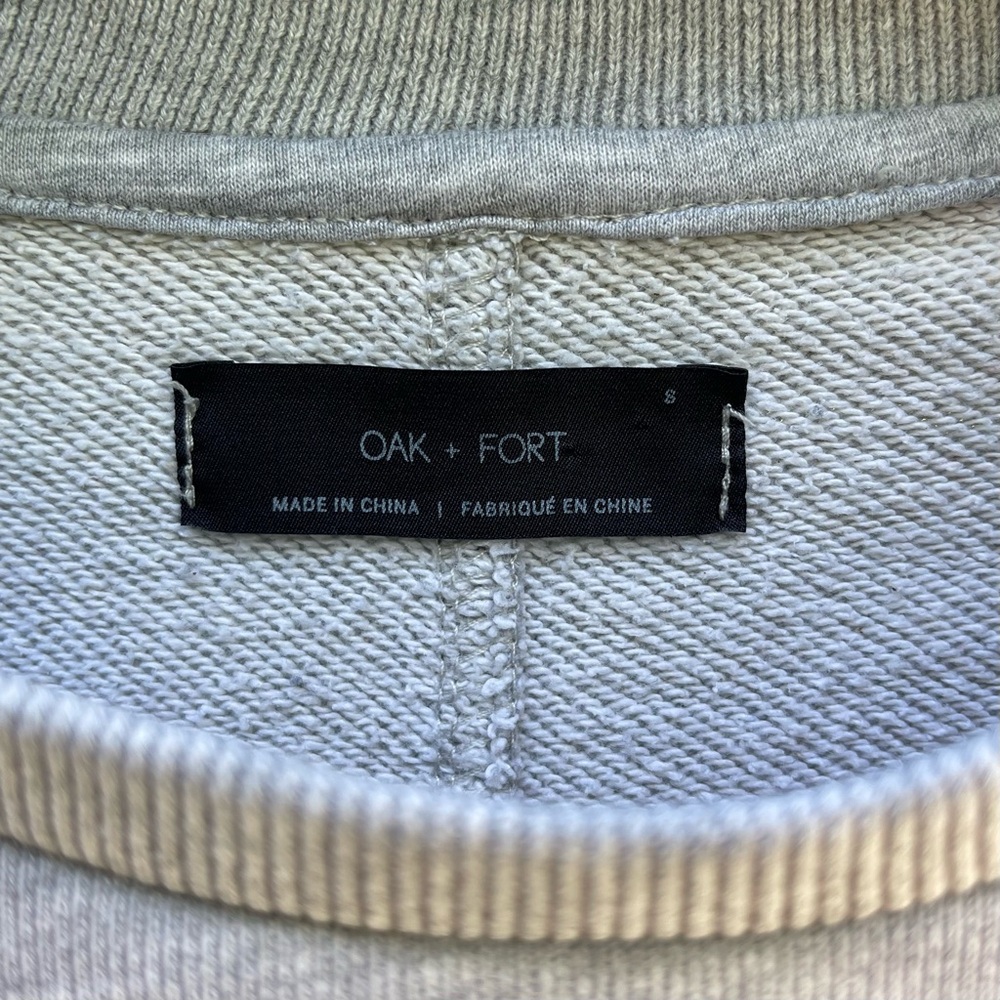 OAK + FORT Light Gray Relaxed Fit Top - Picture 3 of 9